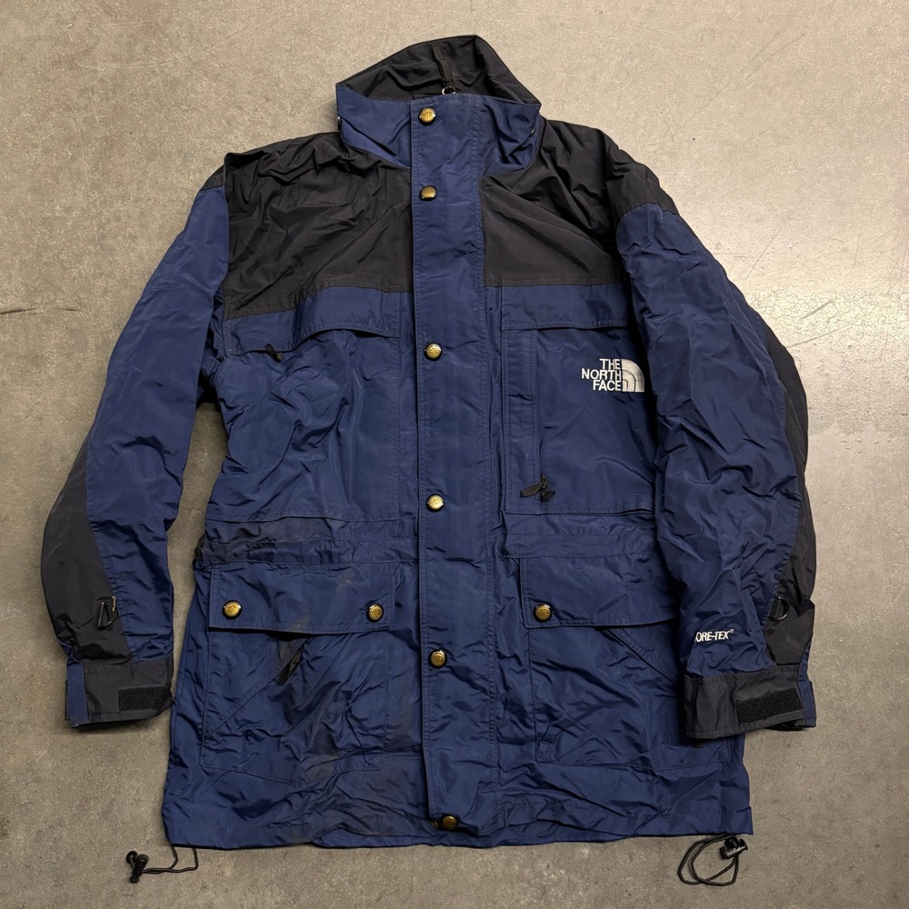 The North Face GORE-TEX Mountain Light Parka Jacket Navy Black Mens Medium 4210
